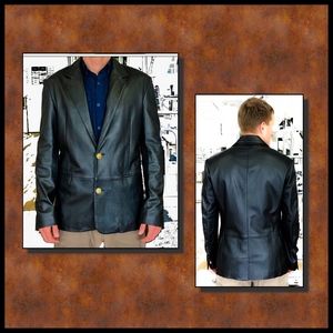 New! Authentic Versace Leather Blazer